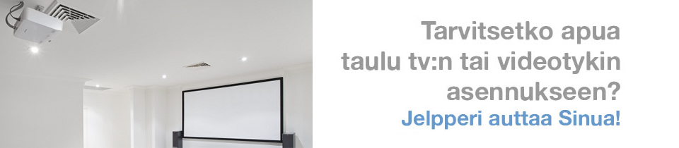 Taulu tv, videotykki, soundbar ja kodinelektroniikan asennus Jelpperi